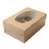 Коробка для конд.изделий Muf 3 с окном , нераз.крыш., .250х100х100мм корич-бел (25шт)