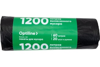 Мешок мусорный 60л с ручками 60х80 "OptiLine" (1/25х25) Элпак фото 9651